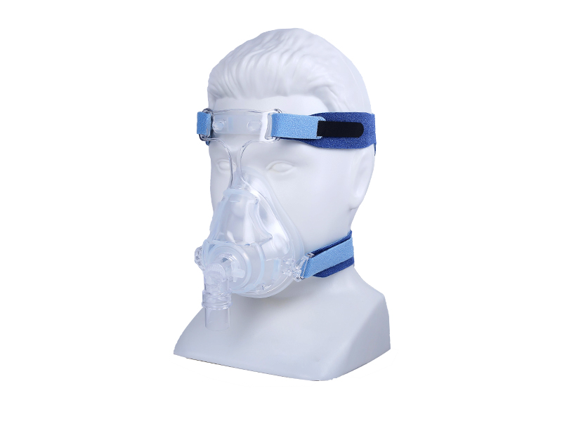 máscara cpap reutilizável de cara cheia do silicone para a apnéia do sono 